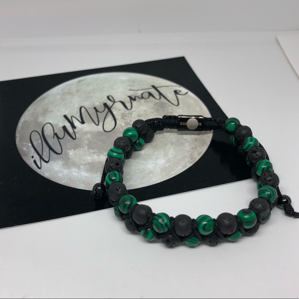Natural Hematite & Lava Gemstone Bracelet